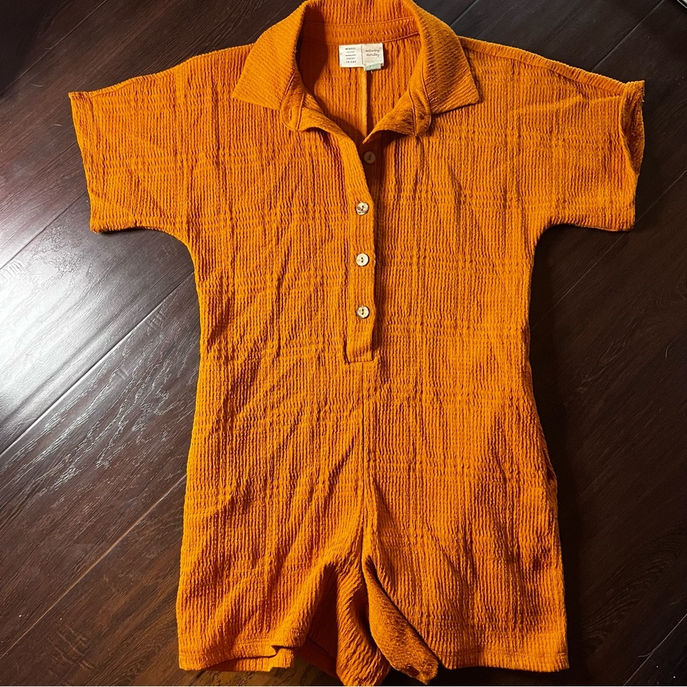 Saturday Sunday Anthropologie | Women’s XS Michaela Orange Romper